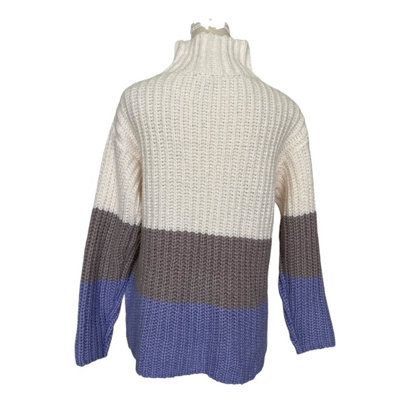 Ann Taylor Marled Turtleneck Sweater Women’s Size M Wool Blend Cozy Chunky - Picture 3 of 10